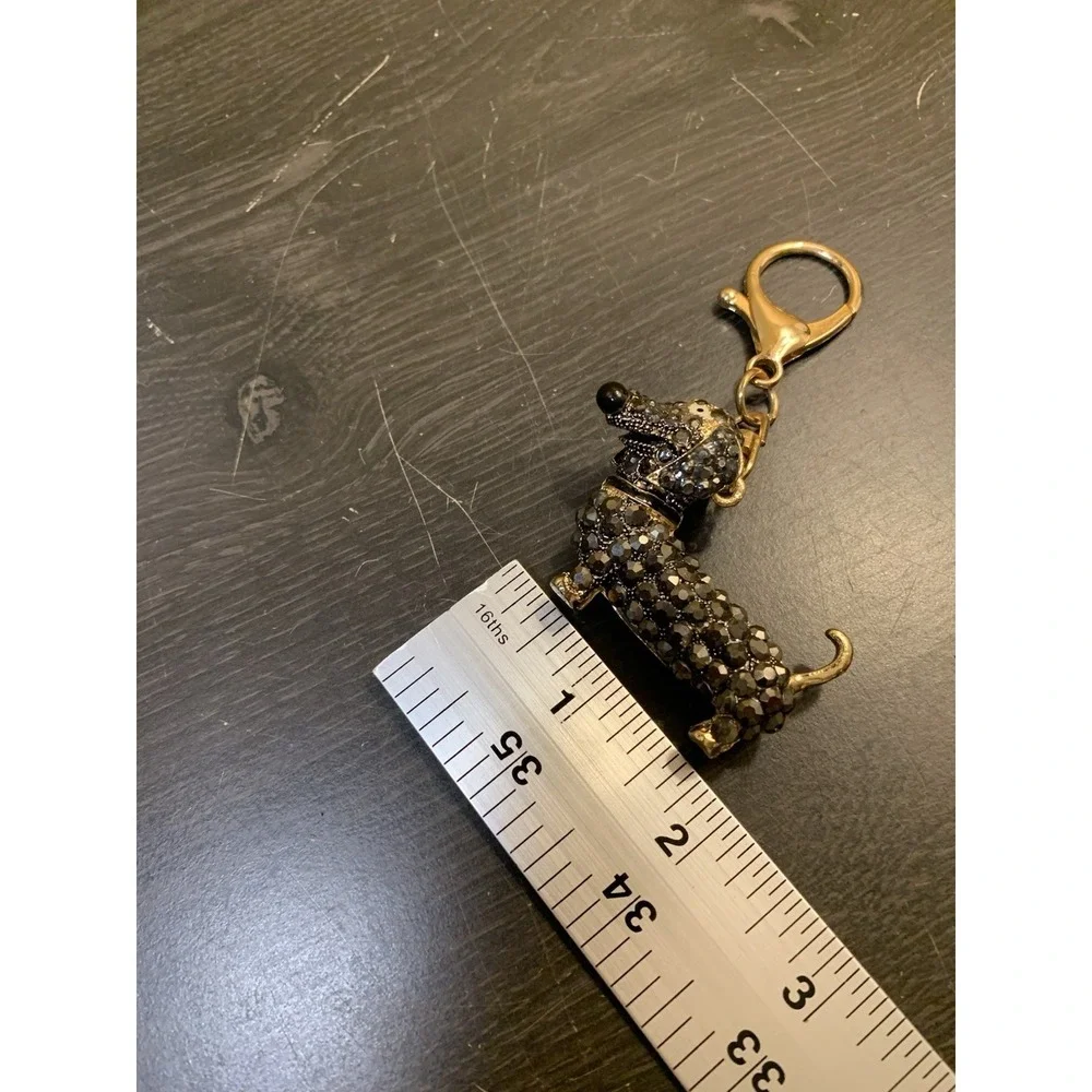 Bag Charm Keychain – Luxury, Dachshund, Puppy Dog Bling Bag Charm Keychain